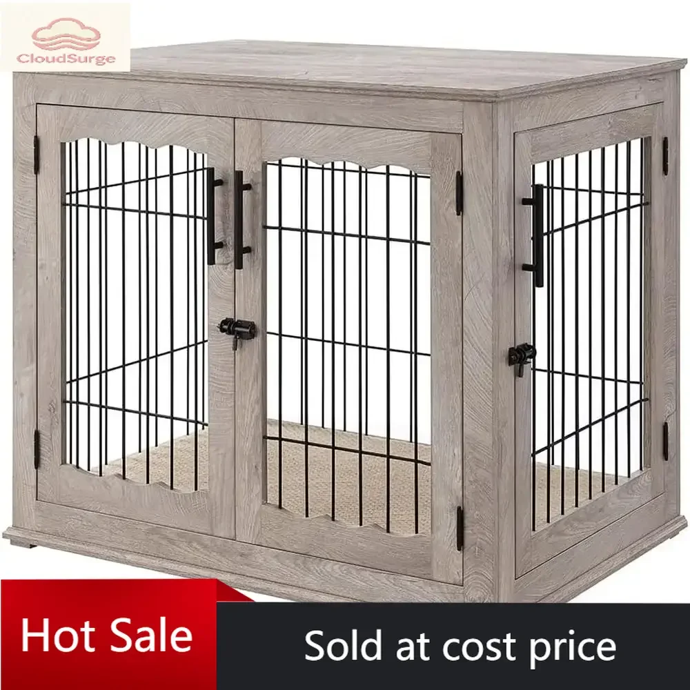 

Акция: ограниченное предложение по цене! Деревянный стол-будка для собак с лежанкой, стильный домик для средних и крупных питомцев.