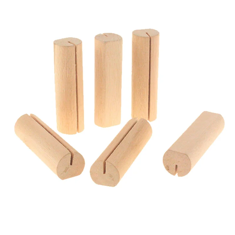 ABFW 40-Piece Wooden Place Card Base, Photo Stand Base, Table Number Stand Base, Suitable for Country Wedding Parties