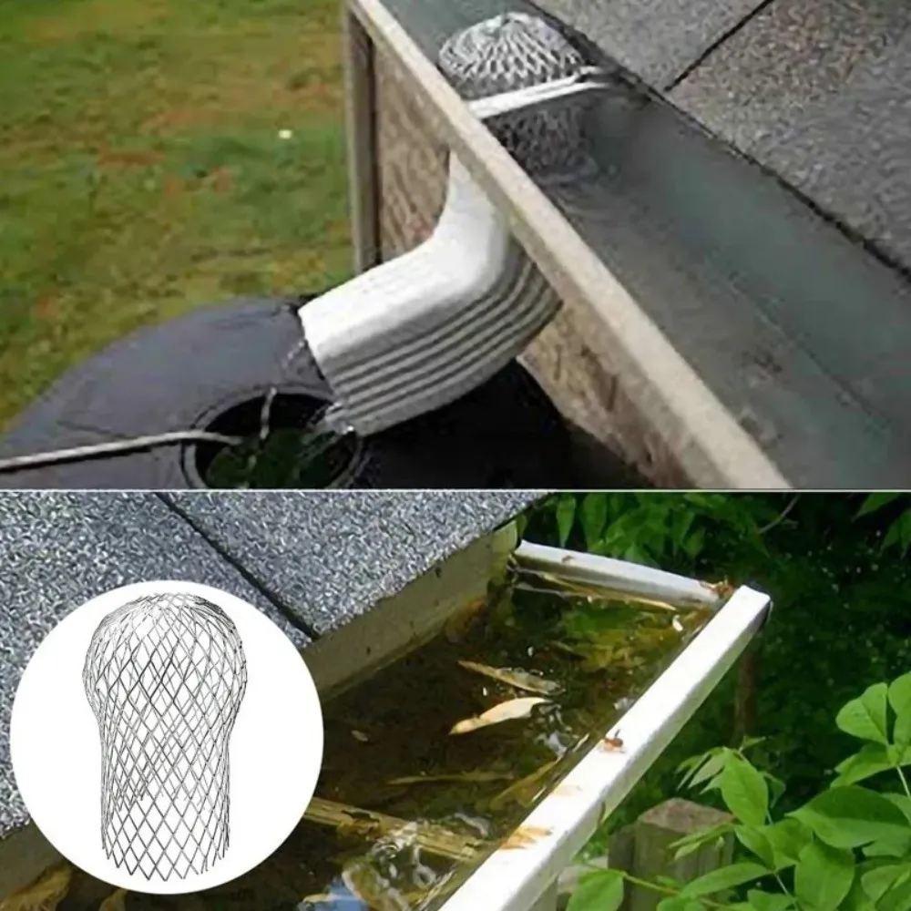 4pcs Expand Aluminum Gutter Filter Silver Foldable Screen Floor Drain Filter Rustproof Mesh Anti-Blocking Filter