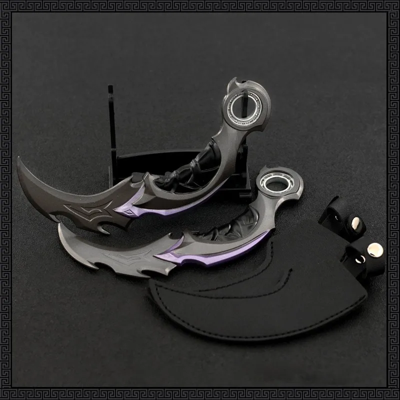 Valorant 2.0 Karambit Knife Melee Reaver Weapon 17cm Alloy Model Restoration Katana Sword Claw Knives Game Accessories Kids Toys