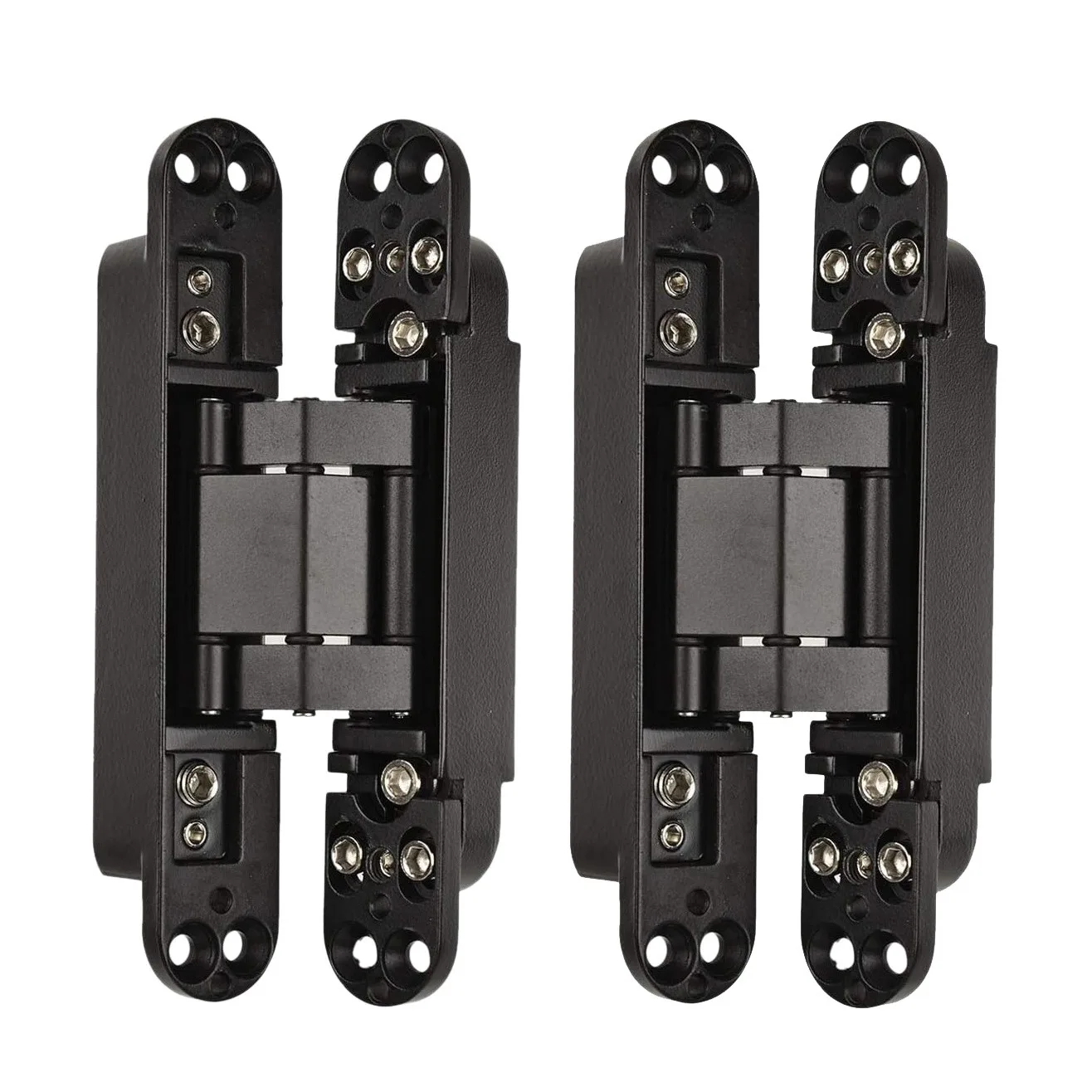 

2Pcs 6 Inch Concealed Door Hinges Invisible Hinges Concealed Hinges 180 Degree Swing Hinge 3 Way Adjustable Butt Hinge A