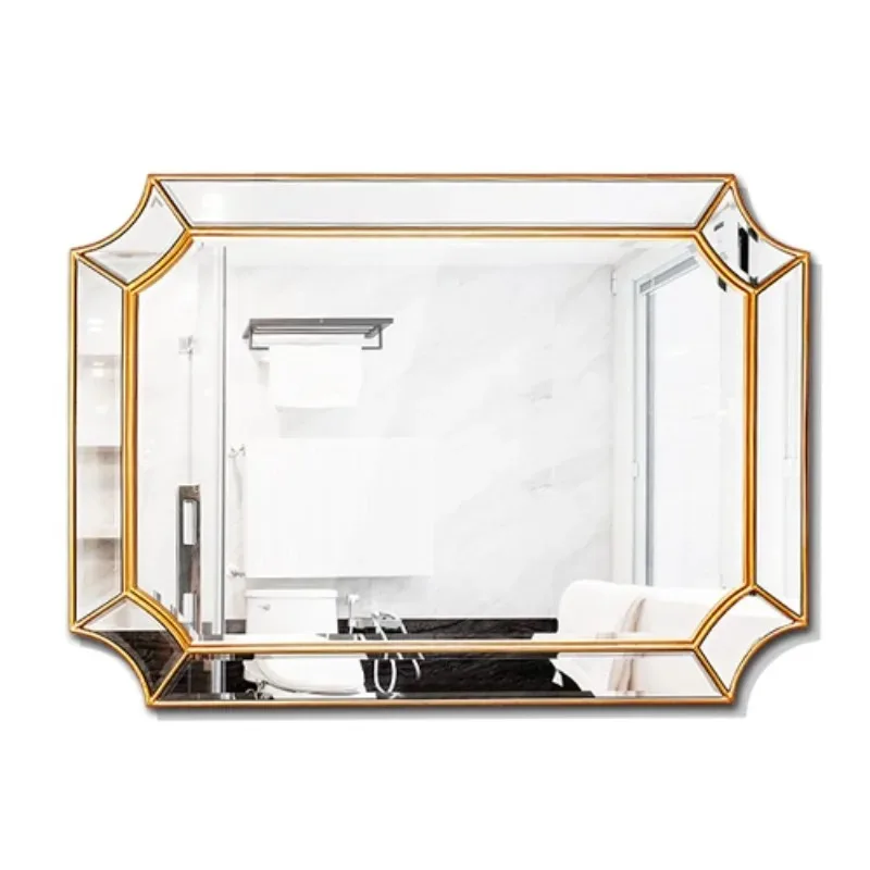 Luxury Wall Mounted Vanity Mirror for Hotel & KTV Decoration, 3D Bathroom Mirror
