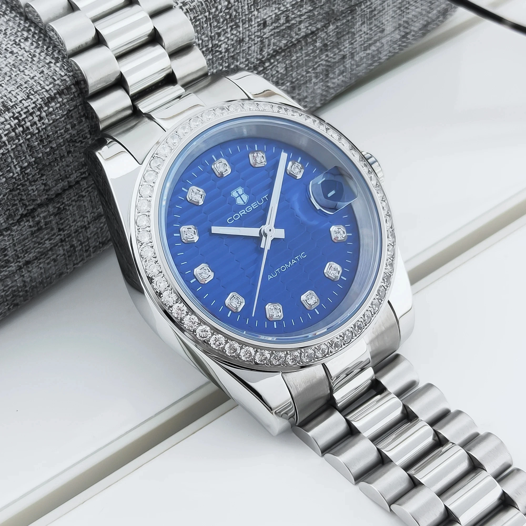 오토무브먼트 사파이어 글라스, 316L 스테인리스강, 야광 시계, NH35, 36mm, 39mm