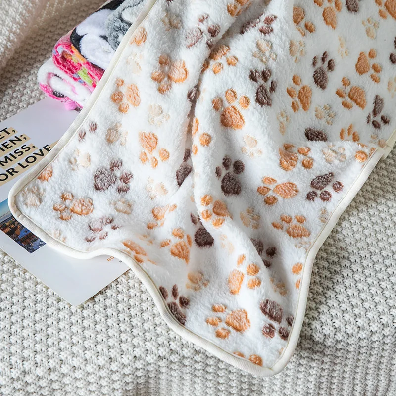 4Sizes Cute Warm Pet Bed Mat Cover Towel Handcrafted Cat Dog Fleece Soft Blanket for Small Medium Large dogs Puppy Pet Supplies