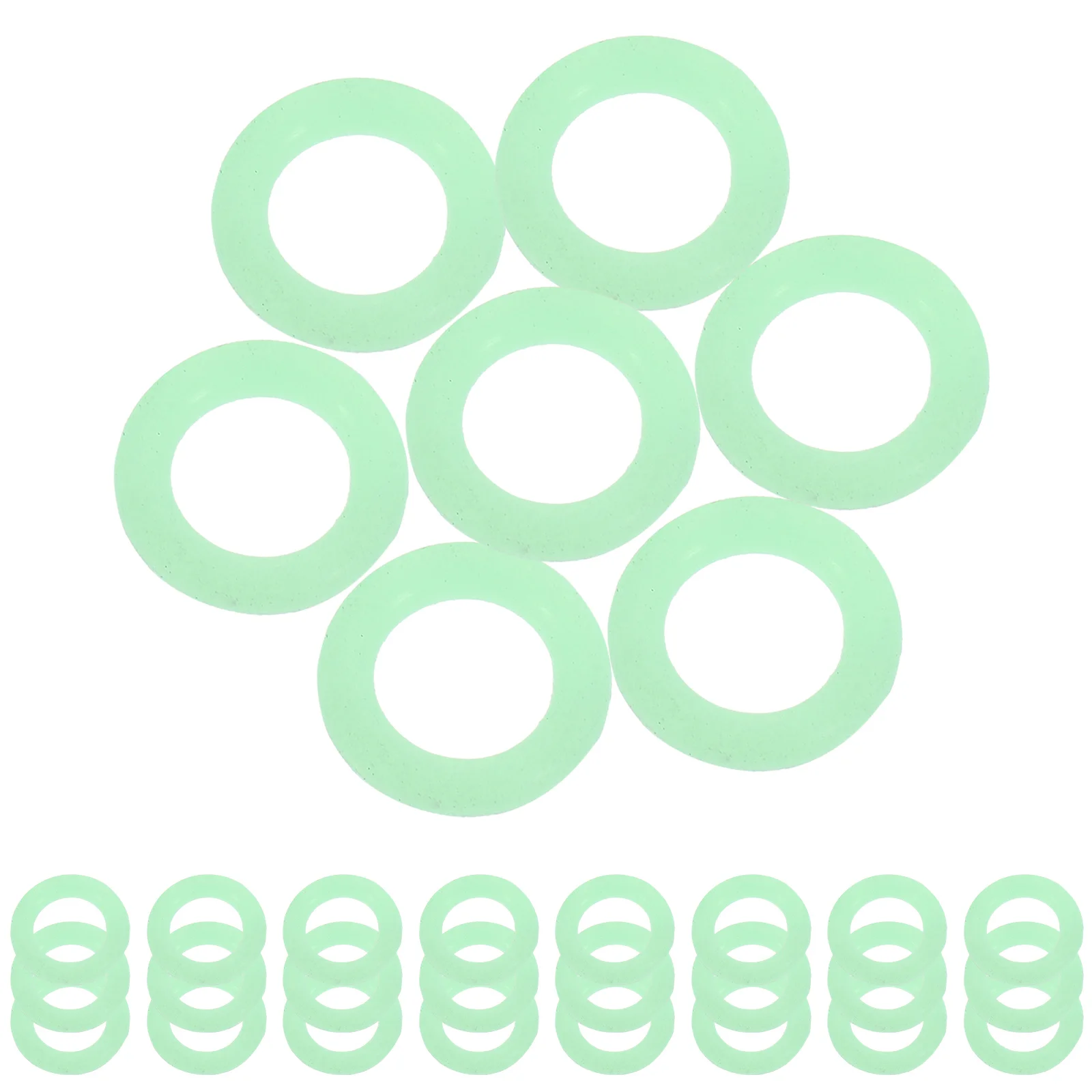 

50pcs Night Vision Silicone Ring for Camping Tent Pegs Stake Accessories Glow in Dark Fluorescent Nail