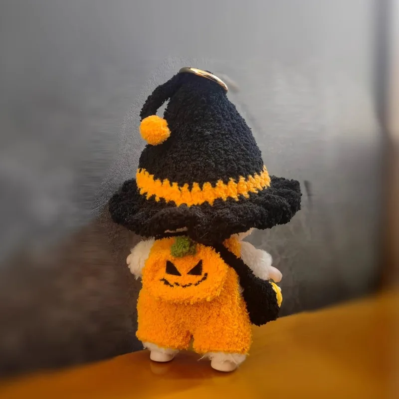 Disponibile per 17 cm Labubu Halloween Zucca Vestiti Fatti a mano Personalizzati Bambole in vinile Abbigliamento Labubu Festival Vestiti carini Giocattoli Regali