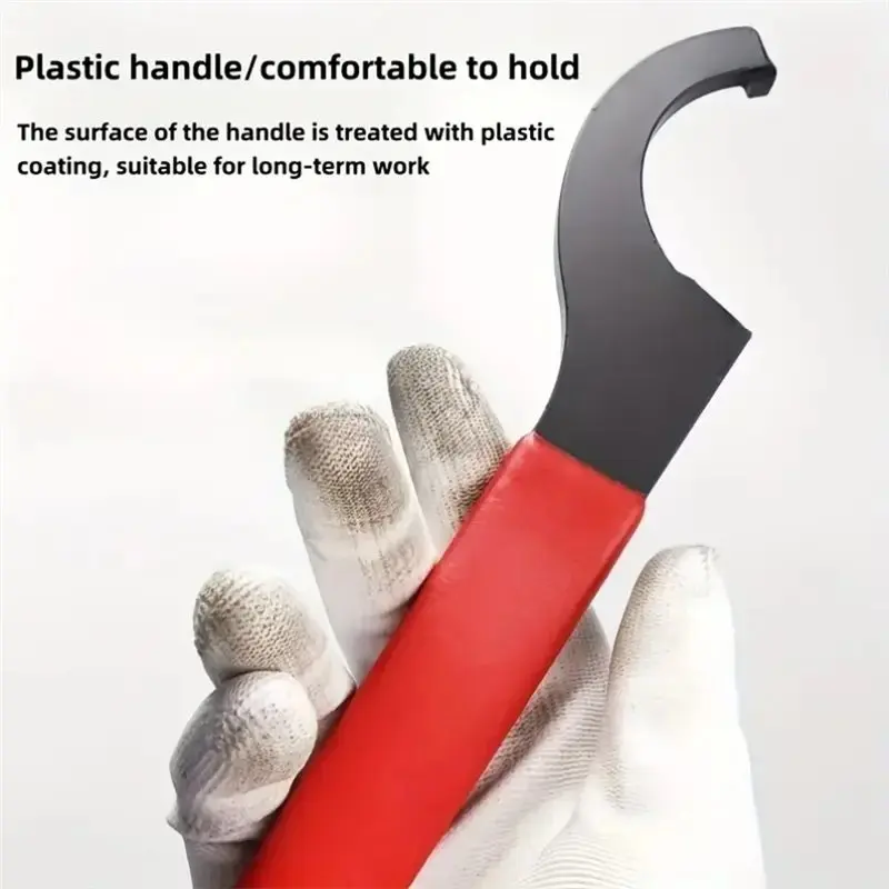 DT19-Anti Slip C-Shaped Hook Wrenches Tools Set 5Pcs Half Moon Spanner Car Repair Shock Adjustment Hand Tool