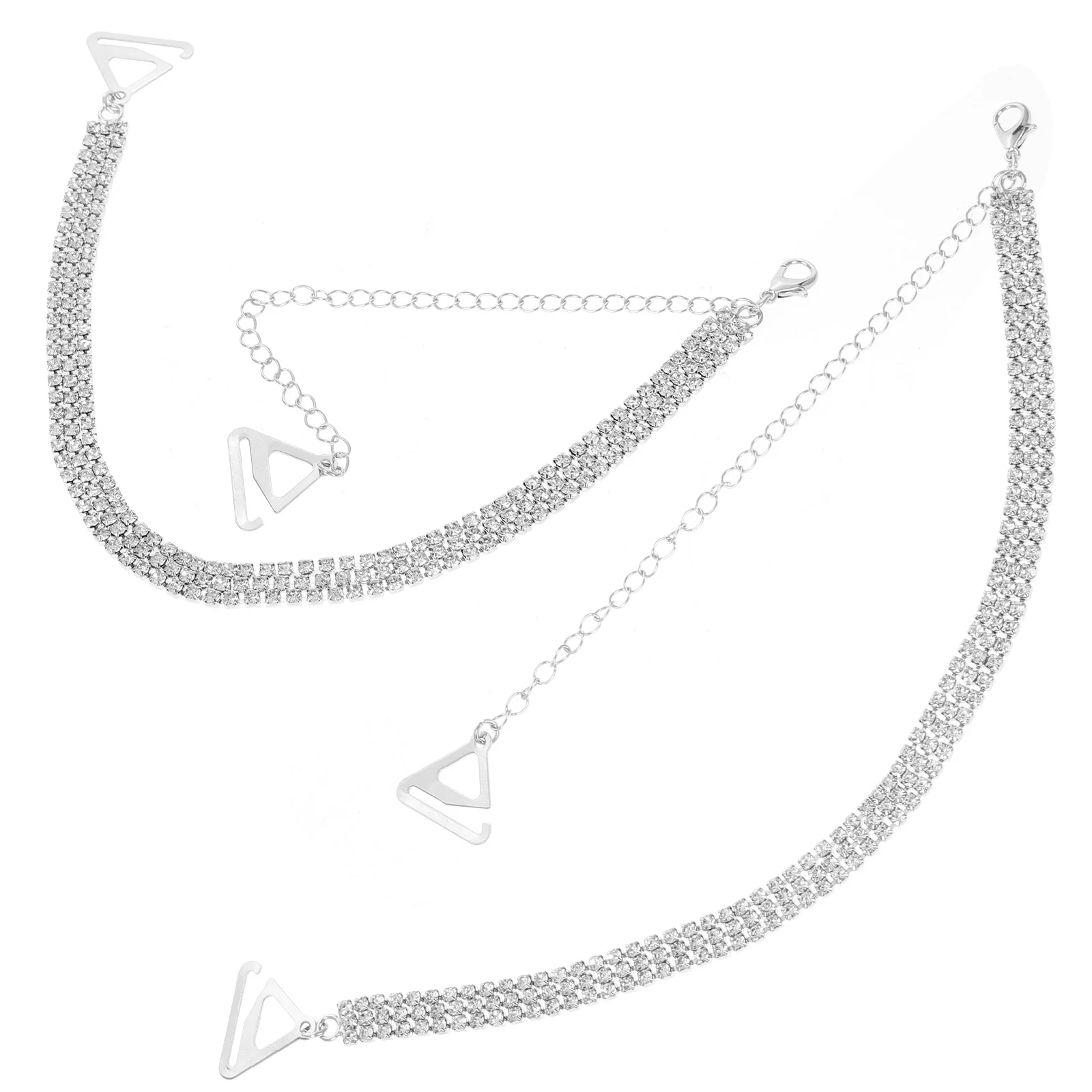 

1 Pair Women Rhinestone Bra Straps Non-Slip Replacement For Underwear Adjustable Shiny Durable Simple Fashion Anti-Skid Belts