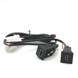 Car USB Charger PD Quick Charge Auto Phone Charging Adapter Button for Volkswagen VW Golf 6 Jetta 5 MK5 Scirocco 2006 - 2014