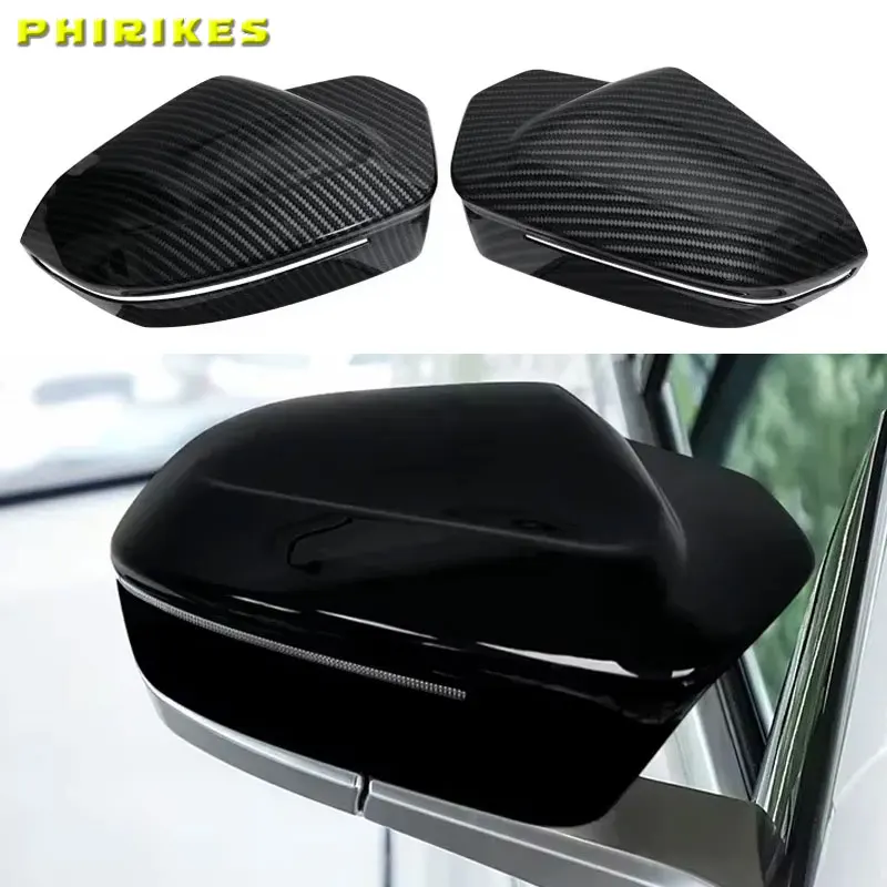 

M Look Replacement Bright Black Side Mirror Cover Caps for BMW 5 7 I5 I7 Series G60 G61 G68 G70 M3/M5 Style G90 Left Hand Drive