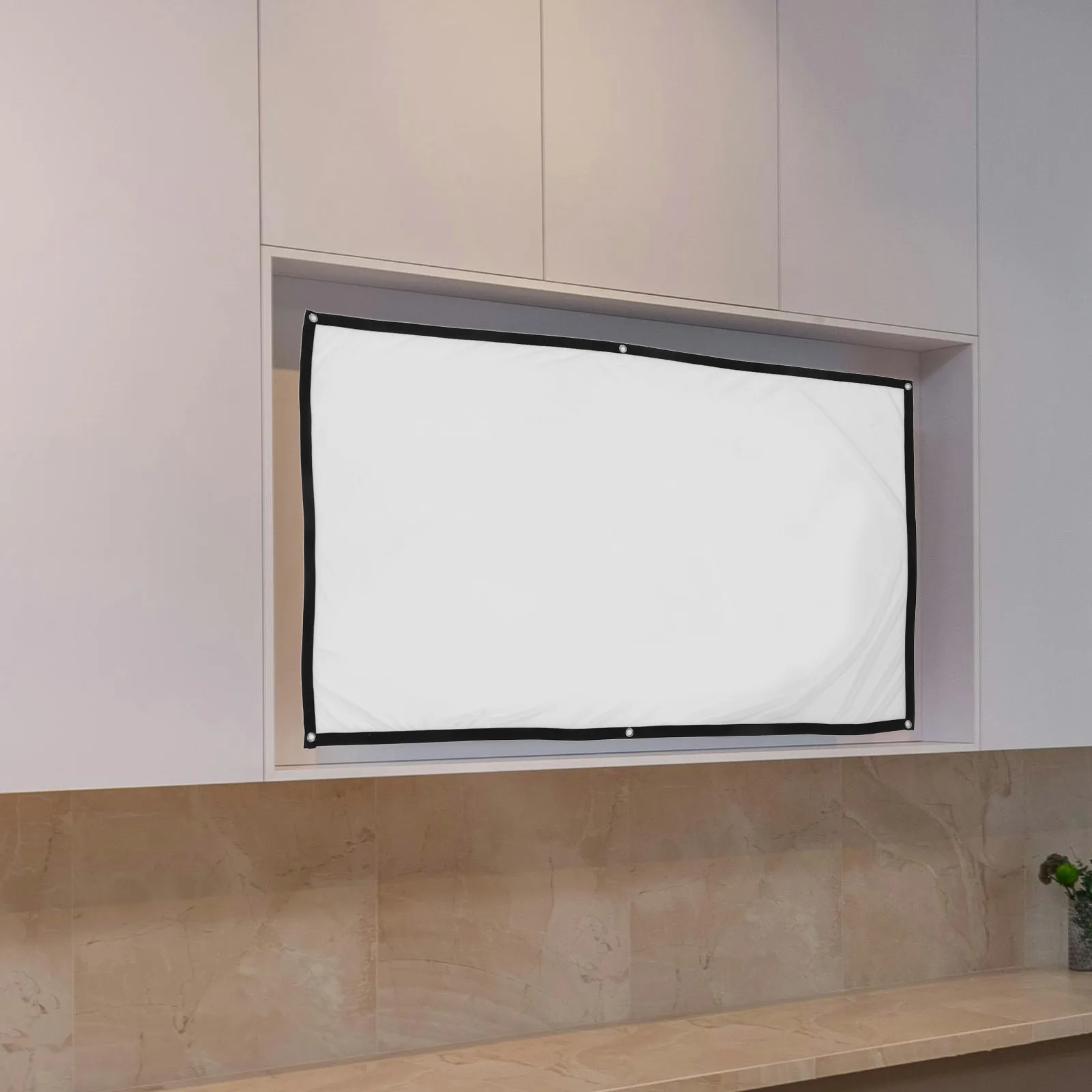 

Projector Screen Video 16:9 Foldable Anti Crease Portable Indoor Outdoor Movie Classroom Office Theater Camping