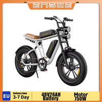 ENGWE M20 Adult Electric Bike 20Inch Fat Tire 750W Brushless Motor Electric Bicycle 48V26AH Dual Lithium Battery Mountain E-Bike