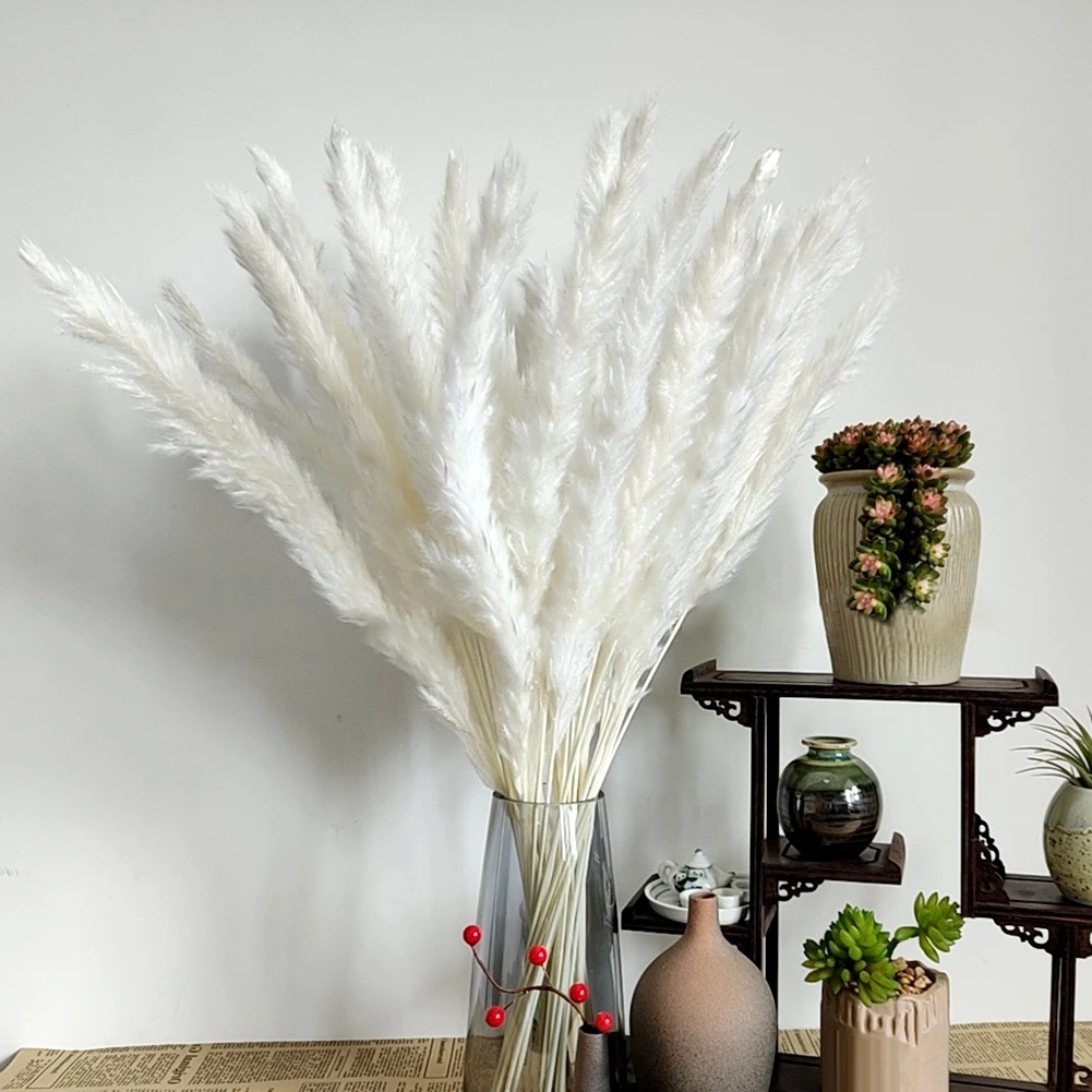 Artificial Fluffy Pampas Grass Fashion Decorative Fake Flower For Living Room Bedroom