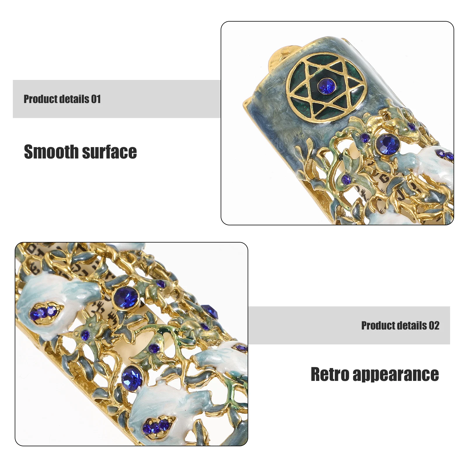 

Mezuzah Doorpost Alloy Mezuzah Case Traditional Jewish Blessing Scripture Scroll Hanukkah Decoration Home Blessing Decor