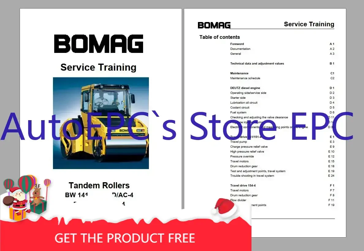 AutoEPC BOMAG 2.08GB DVD Full Set Service Manuals - Service Training