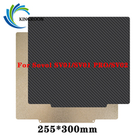 Upgraded Double Side PET+PEI Spring Steel Sheet PEI Magnetic Build Plate 255x300mm Heated Bed 3D Printer For Sovol SV01/SV02