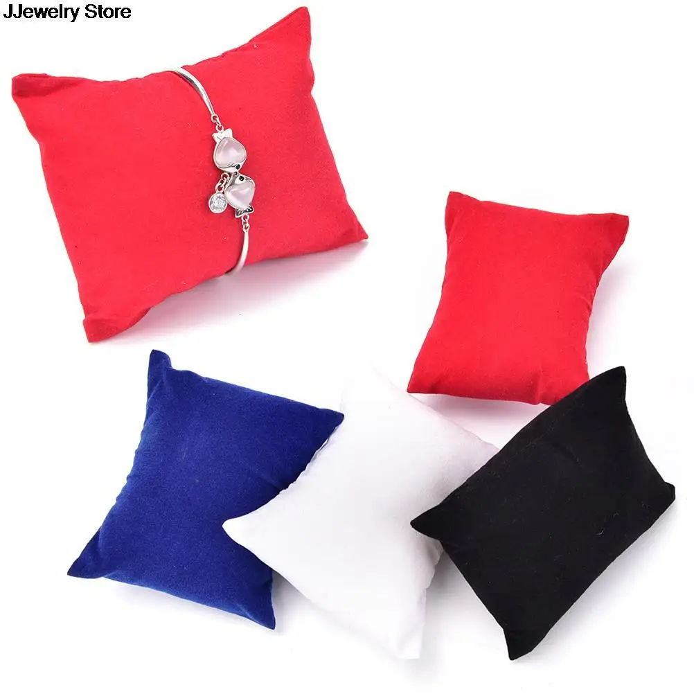 Hot 5pcs 8x9cm Jewelry Bracelet Bangle Pillow Display Holder Watch Holder Display Pillows Bracelet Pillow Cushion