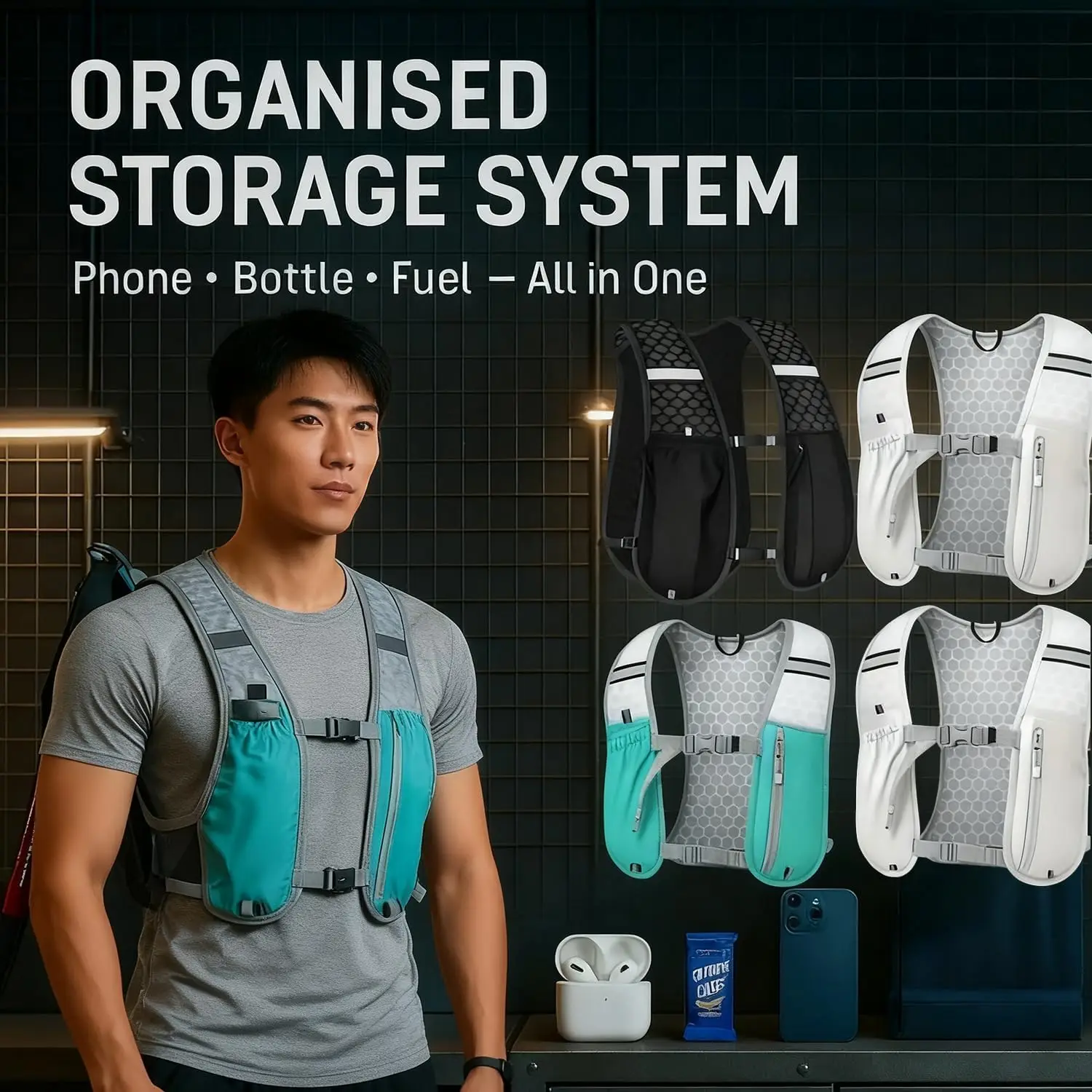 Running Hydration Vest Backpack Pack Marathoner Running Race Hydration for Trail Race, Hiking, Cycling, Climbing, Jogging