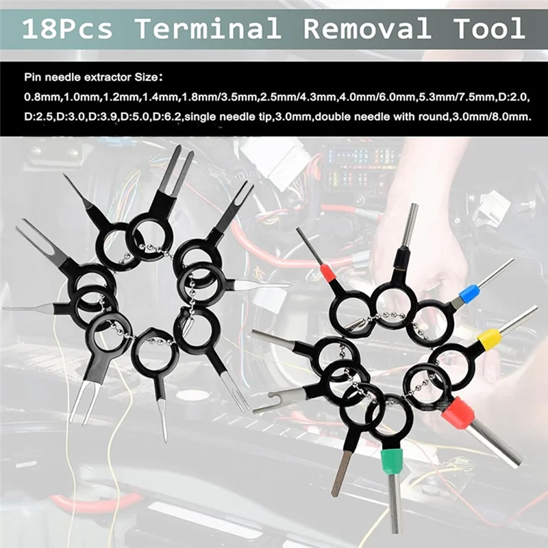 

A73X-769PCS 26Type Pins Connector Kit,Car Electrical Wire Connector Pins Terminal 1-3.5Mm Automotive Pin Connectors