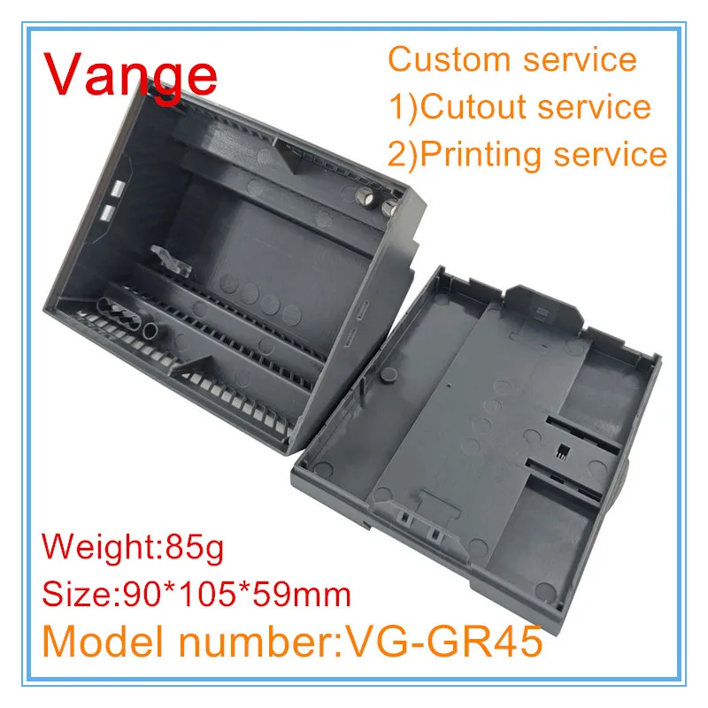 Vange electrical project box 90*105*59mm PC plastic junction box din rail housing