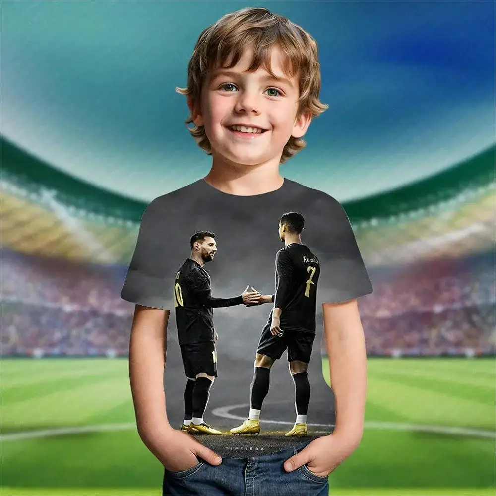 

Ronaldos 7 Kids and Adults Football Wear Summer Novelty Stylish Comfortable T-Shirt Latest Special Edition 2024 Fashion Sports