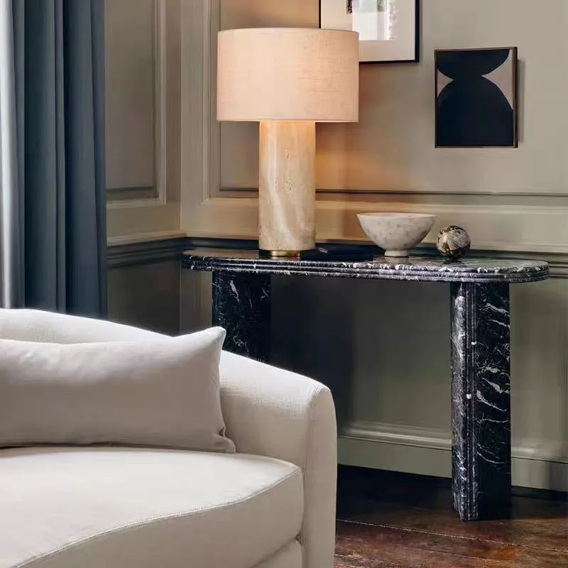 Candeeiro de mesa em mármore hotel sala de estar estudo quarto candeeiro de cabeceira