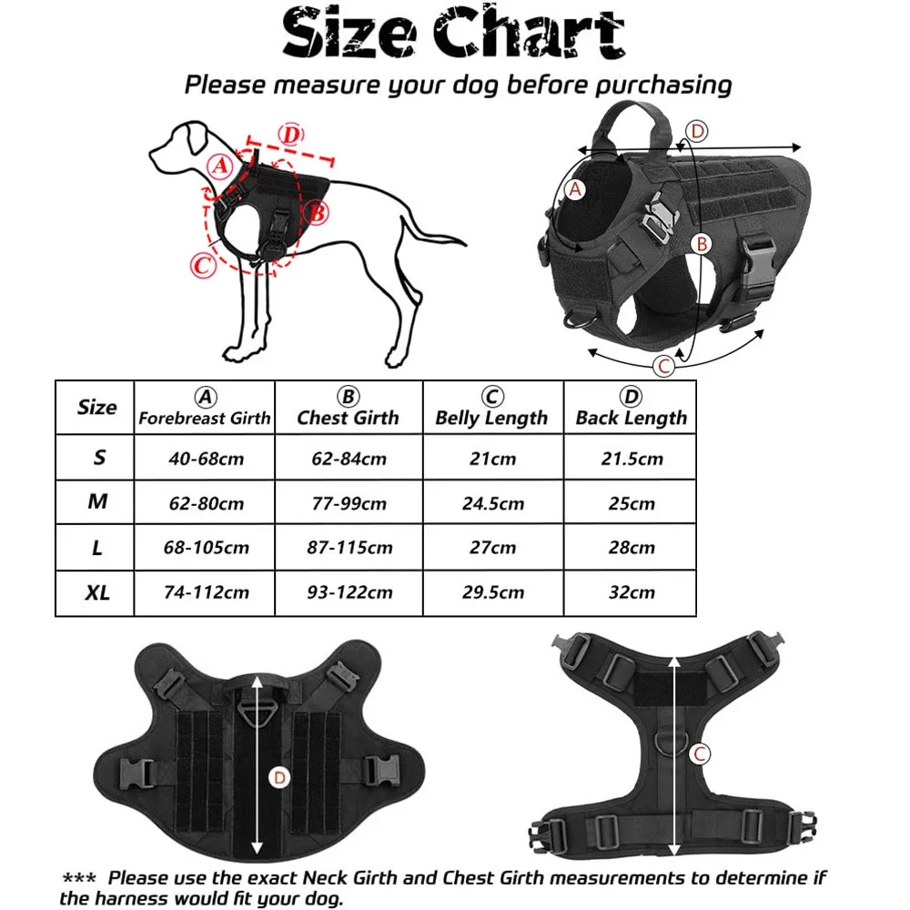 Large Dog Harness And Leash Set Pet German Shepherd Malinois Training Walking Vest Dog Harness And Collar For Medium Large Dogs