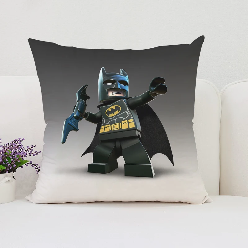 45x45 Pillowcase L-LEGO Double-sided Printed Sofa Decoration Cushion Cover Chair Waist Support Children\'s Gift Room Decoration