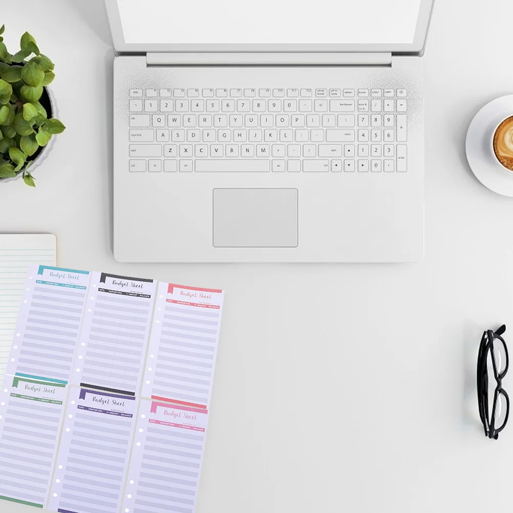 

24Pcs Daily Budget Planner Creative Design Portable Sheets for Any Occasion Inserts Budget Sheet Inserts Plan Accessory