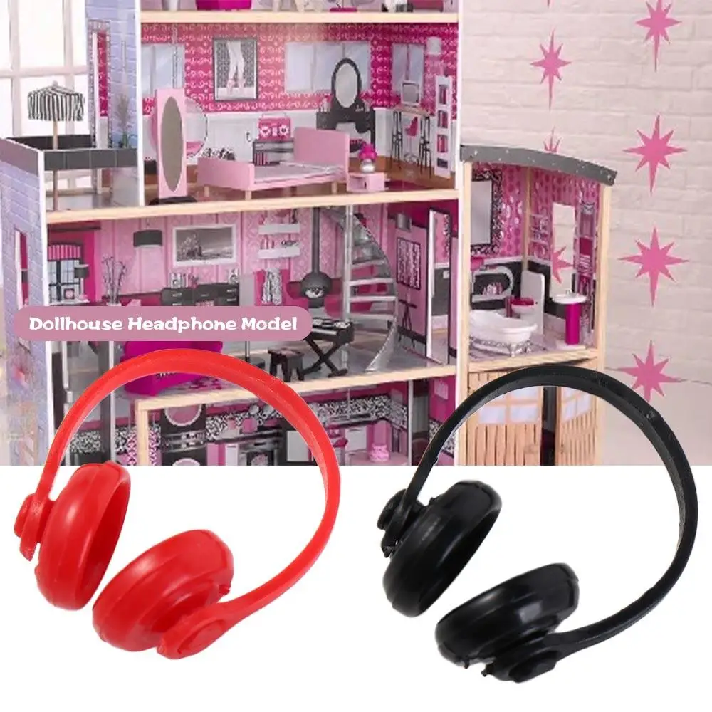 

Dollhouse Props Dollhouse Headphone Model Plastic Classic Toys Miniature Headset Model 1/12 Scale Miniatures Wireless Earphone