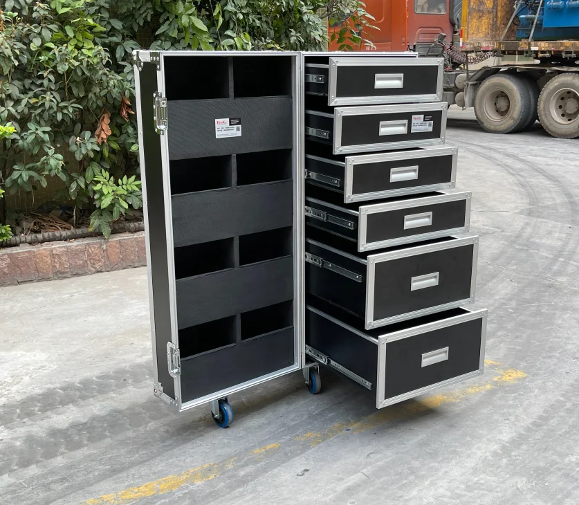 Ps Aangepaste Gereedschapskist Multifunctioneel Productiekantoor 6 Laden Kast Utility Flight Road Case