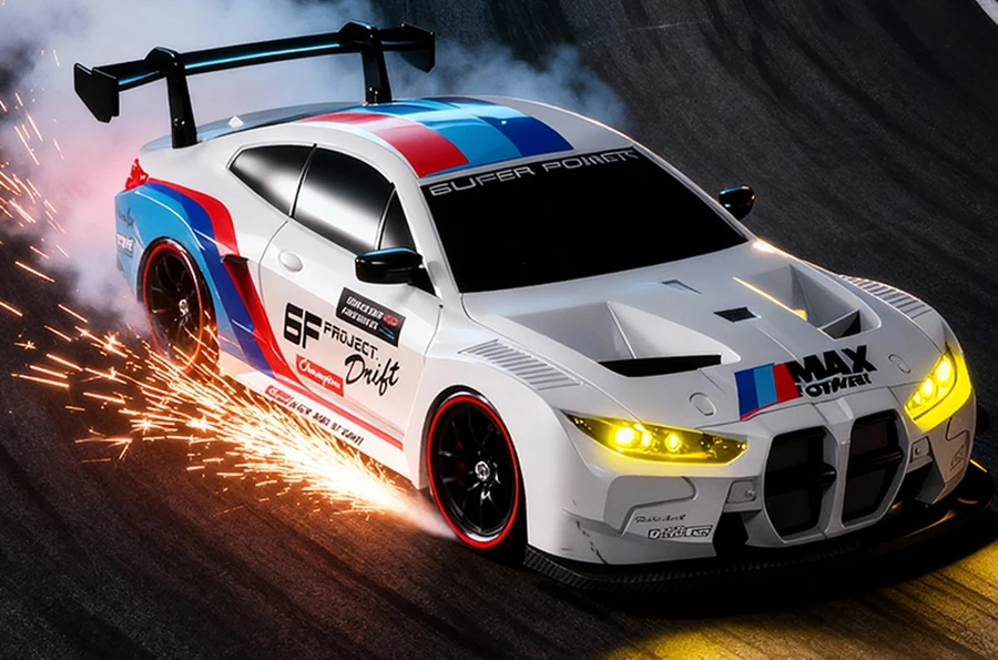 Oike 4WD Ferngesteuertes Drift-Auto 1:24 Mini Ferngesteuertes Rennauto Modell 2.4G Funk Hochgeschwindigkeits 4X4 RC Auto Fahrzeug Spielzeug – Detail 1