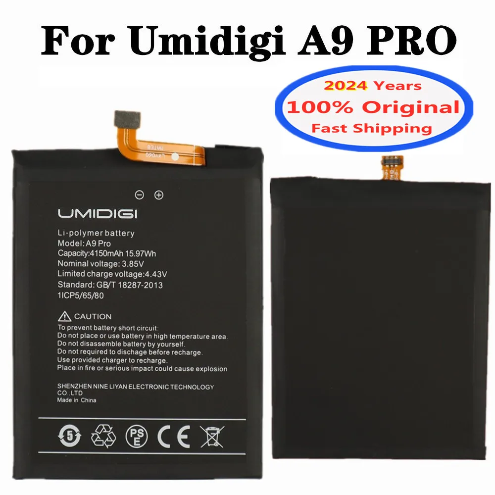 

2024 Years High Quality 100% Original UMI Battery For UMIDIGI A9 Pro A9Pro 4150mAh Mobile Phone Battery In Stock Tracking Number