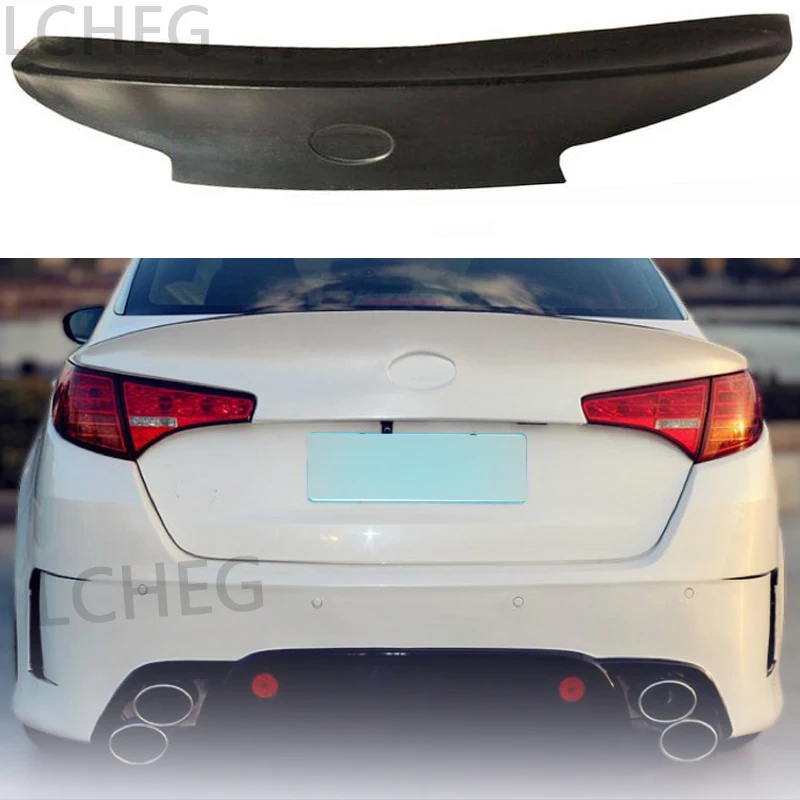 For Kia K5 2010 2011 2012  / Optima Spoiler FRP/Unpainted Glossy Black Real Carbon Fiber Rear Wing GT-Type Spoiler Accessories ﻿