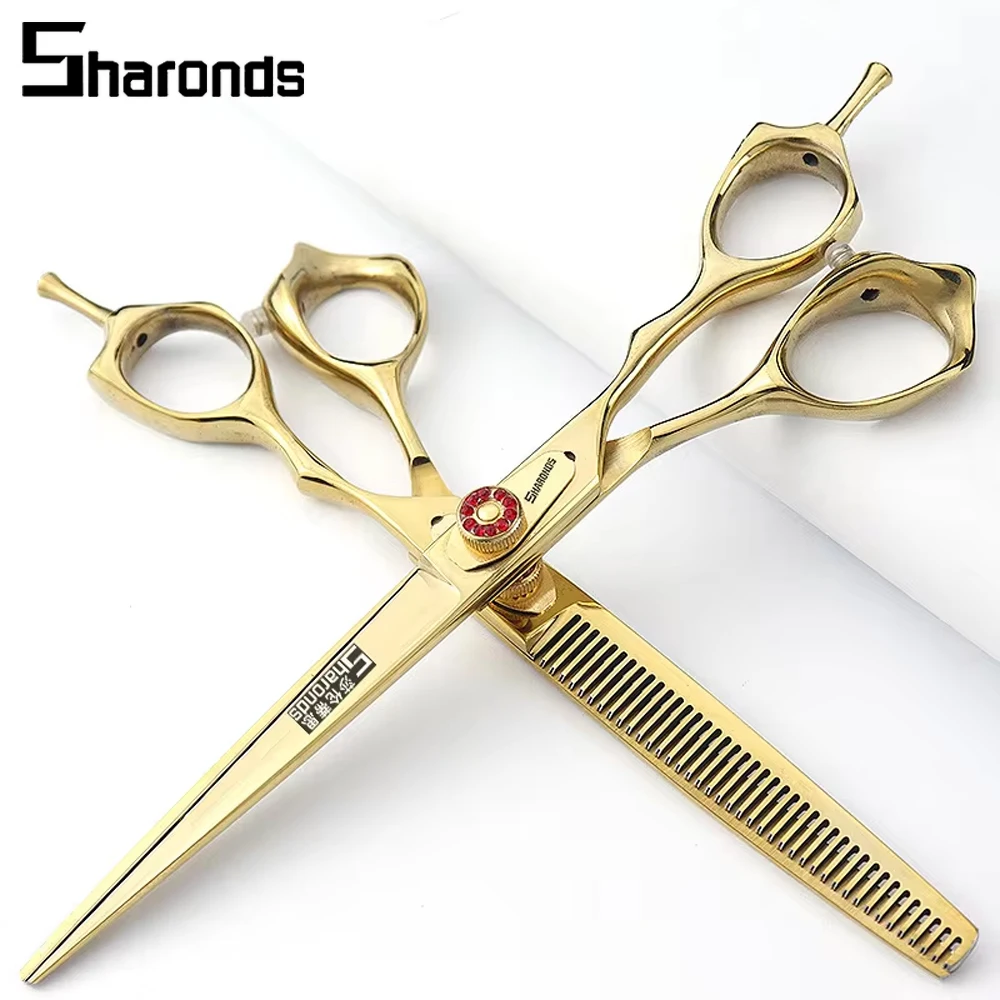 

SHARONDS Hairdressing Professional scissors 7 inches VIP Hairdresser Trimming Thinning barber Shears Stylist hair Cutting Tools