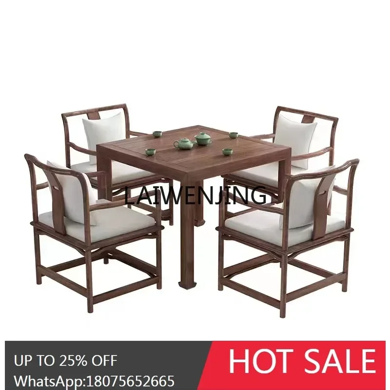 

new Chinese square dining and chair combination eight immortals table solid wood square chess and card table