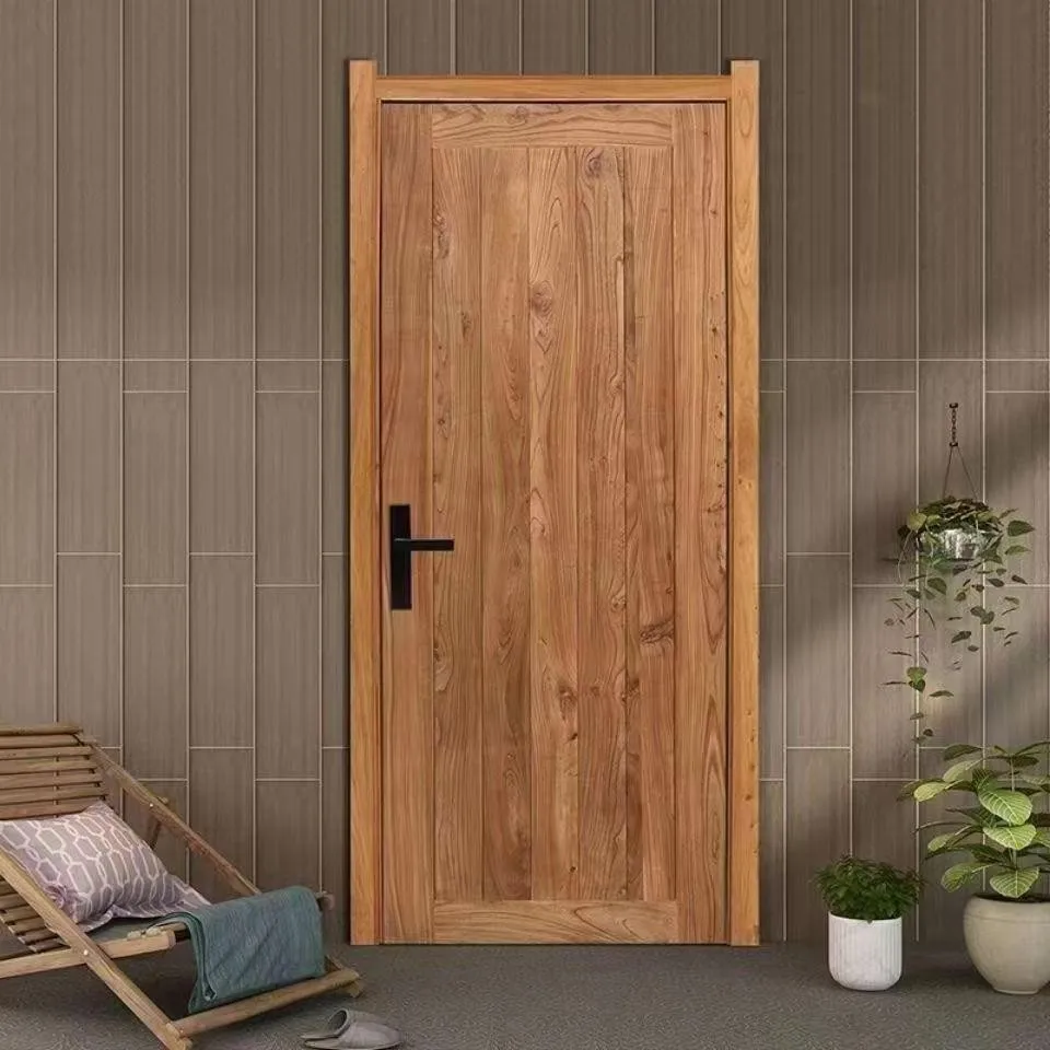 

Customization Solid Wood Waterproof Interior Finished Modern Single Door Bedroom Flush Mount Door Set