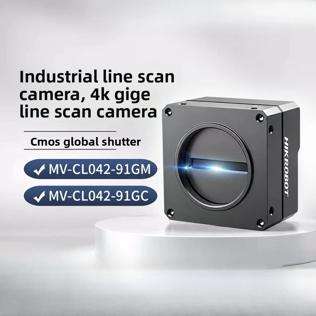 HIKROBOT 4K GigE Line Scan Industrial Camera MV-CL042-91GM MV-CL042-91GC, 7μm Pixel Machine Vision Line Array Camera