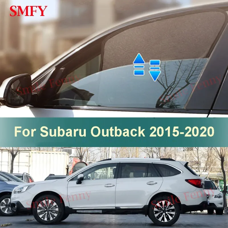 For Subaru Outback 2015 2018 2020 Accessories Magnetic Car Sunshade Shield Side Window Mesh Curtains Sun Visor Cover