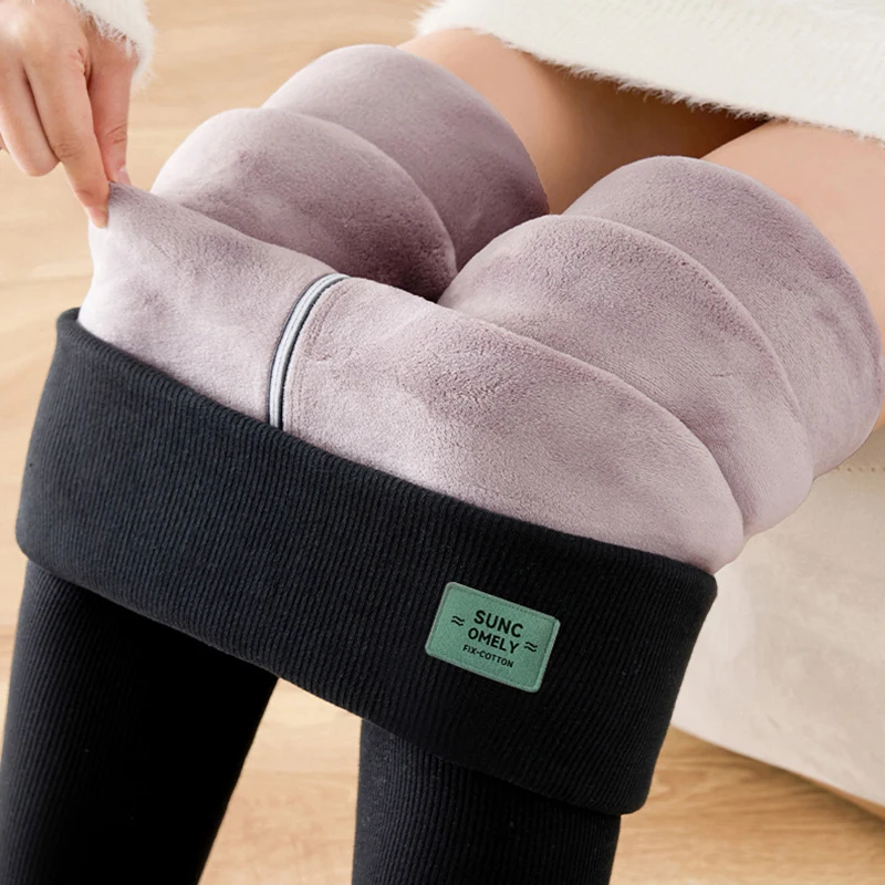 Leggings coreani casual caldi autunno inverno donna più leggings elasticizzati comodi in pile Leggings versatili a vita alta alla moda