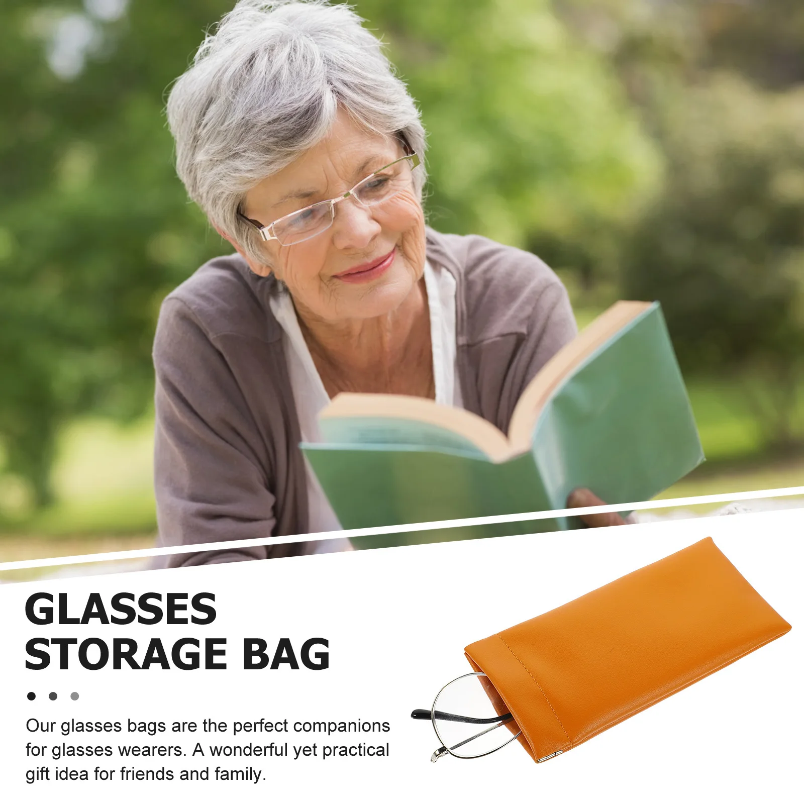 

1 Unit Chic Eyeglasses Pouch Case Soft Surface Scratch-Resistant Bag for Sunglasses Storage Portable Holder for Home Outdoor Use