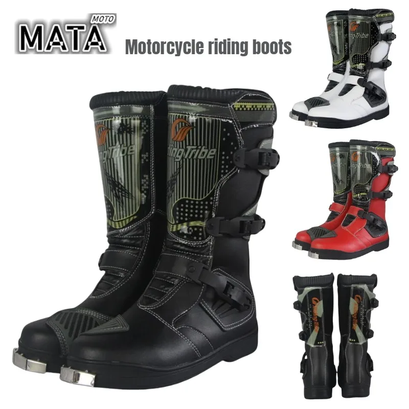 

Motorcycle Riding Racing Boots Men's and Women's Anti-Collision Drop Protection Motorcycle Long Thigh Boots for Four Seasons
