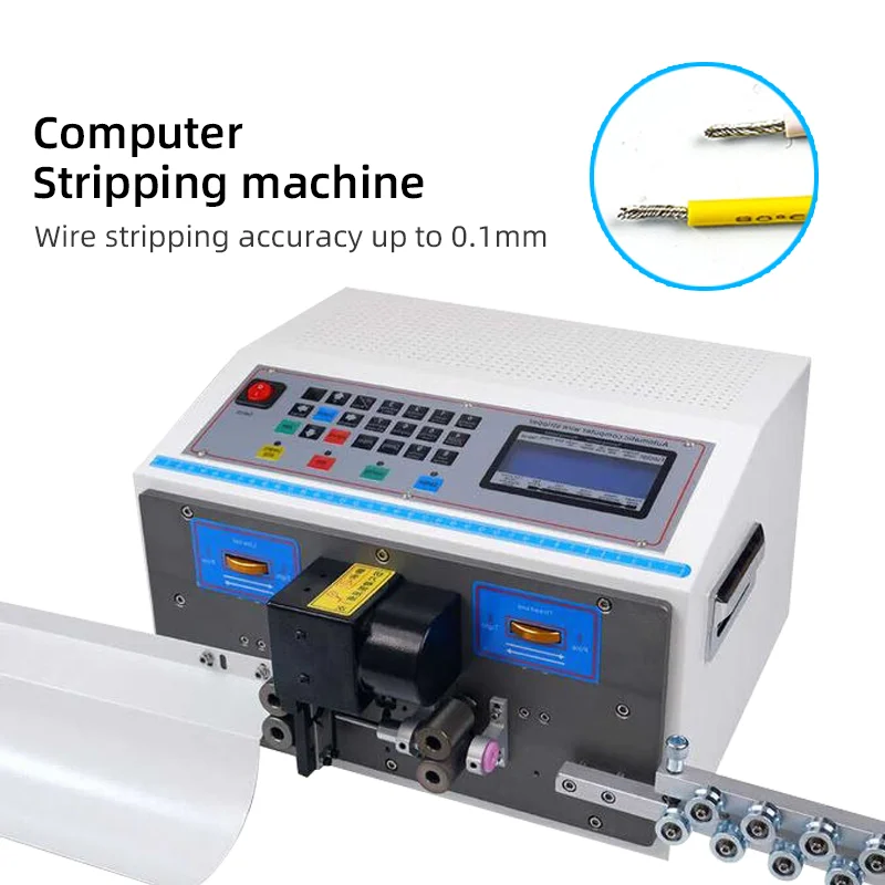 Latest Automatic Computer Wire Stripping Machine Peeling Skinning Cutting Cable Stripper 32-bit Intelligent Control System