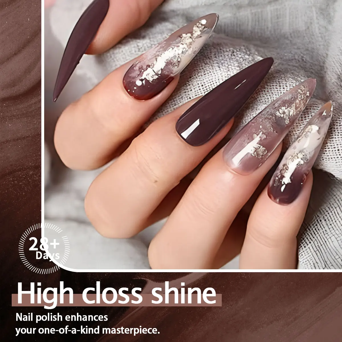 Classic Muted Deep Purple Coffee Navy Solid Nail Gel Polish 6Pcs Kit Self Leveling Cream Texture UV LED Nail Varnish Ideal For Cold Season Outfit Wedding Date Low-key Advanced Nail Look
