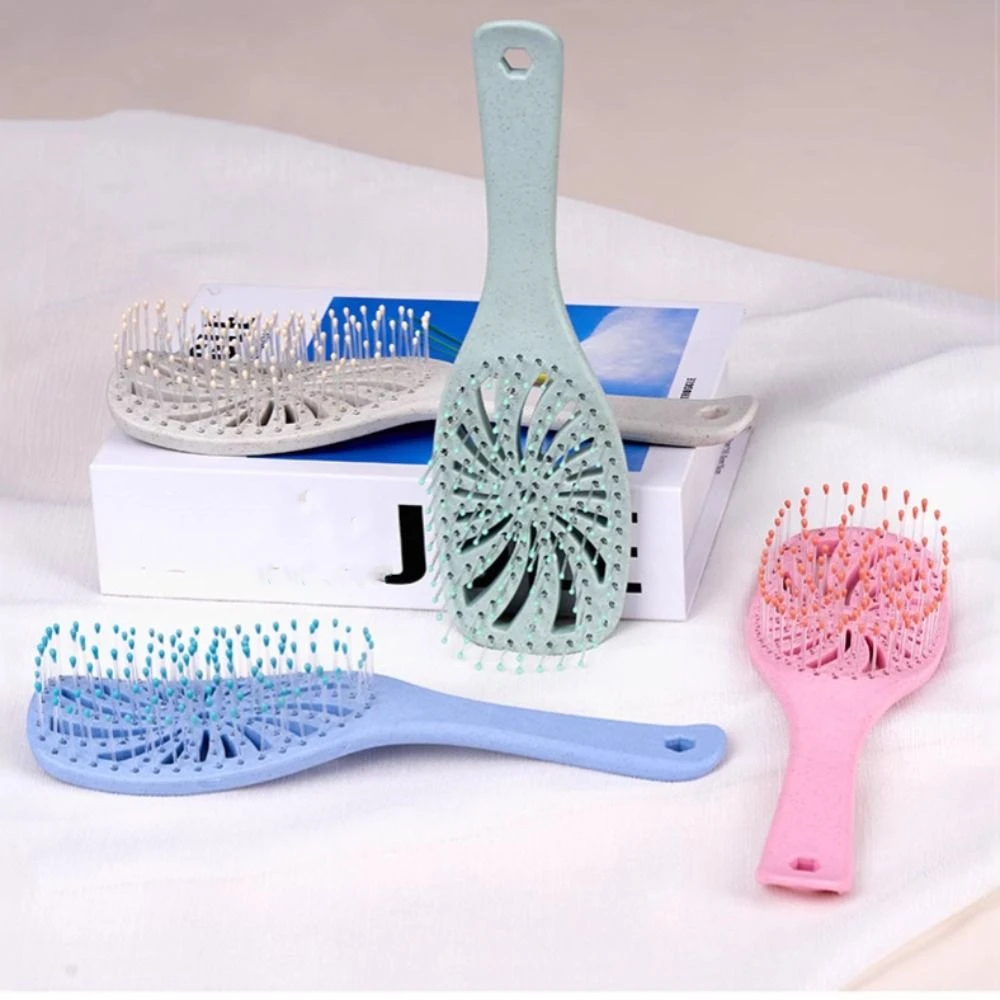 

Hollow Out Detangling Hair Brush Wet Dry Curly Thick Straight Vented Hair Brush Anti Static Head Blood Circulation