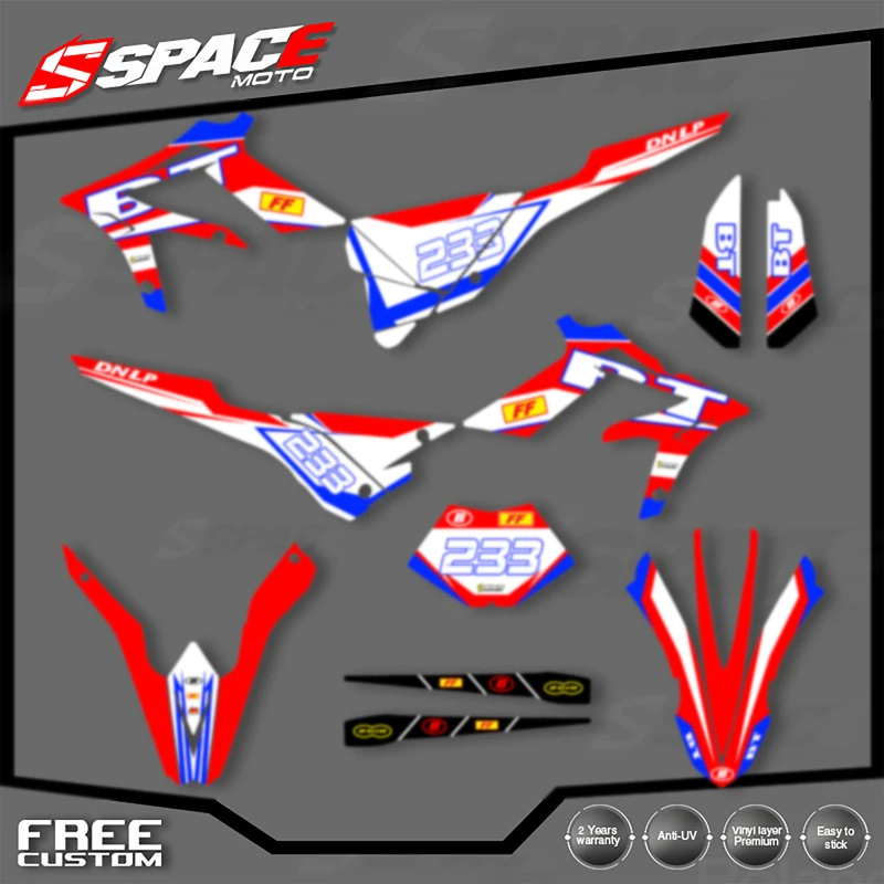 

SPACE Custom Motorcycle Graphics Background Decal for Beta 250 300 Xtrainer 2015 2016 2017 2018 2019 Enduro Stickers Kits 01
