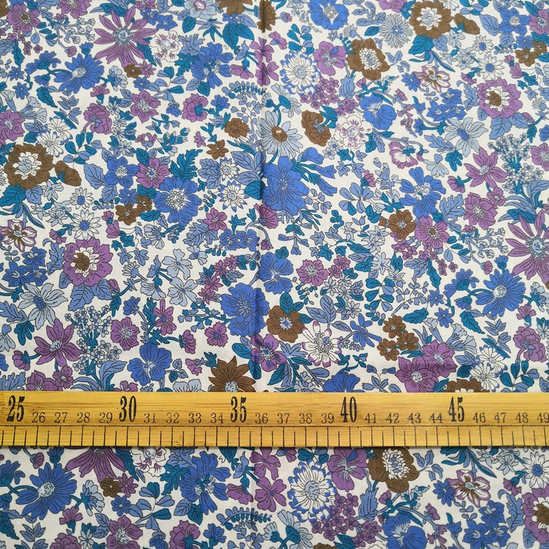 Cotton Poplin Cloth for Making Women\'s Printed Wear, Children\'s Dress, Floral Pastoral Sewing Fabric, High Quality, 140x50cm