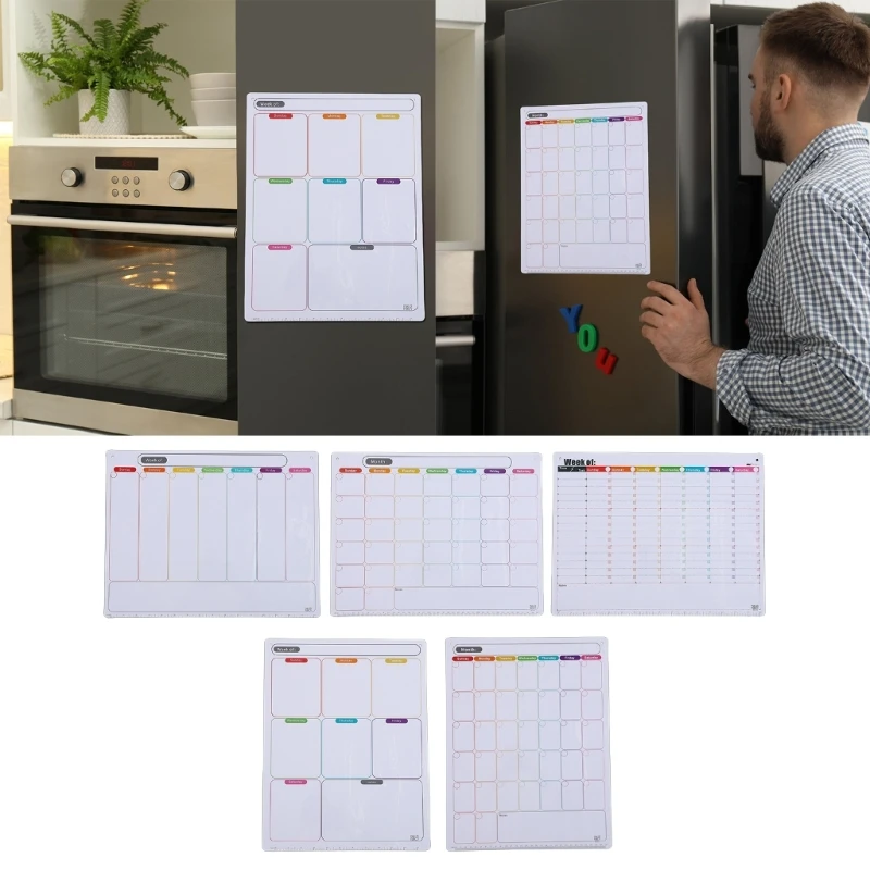 تقويم الثلاجة الأسبوعي، لوحة المذكرات المغناطيسية، مخطط تقويم السبورة البيضاء