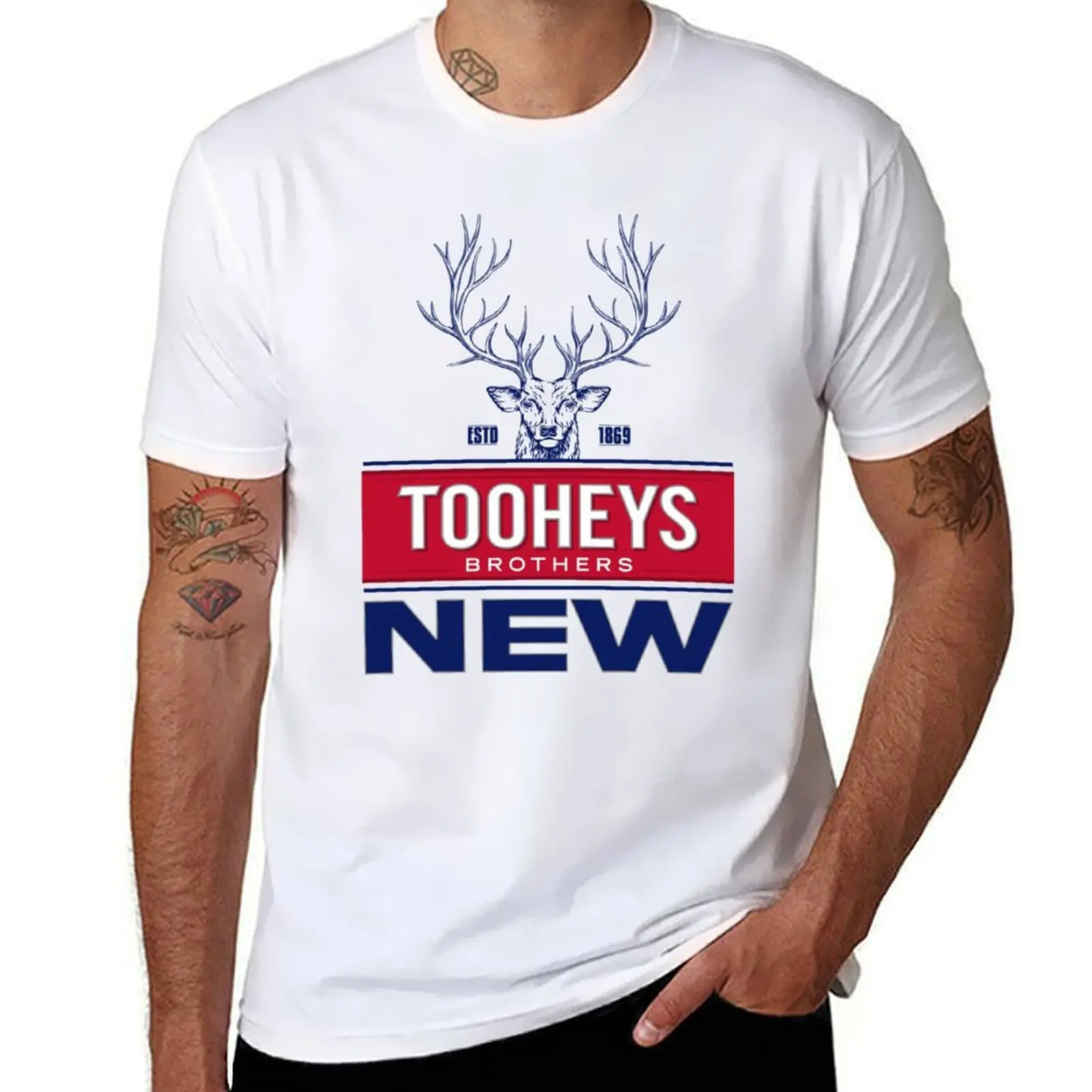 

Tooheys Brothers T-shirt sports fans heavyweights graphics tops mens t shirts casual stylish