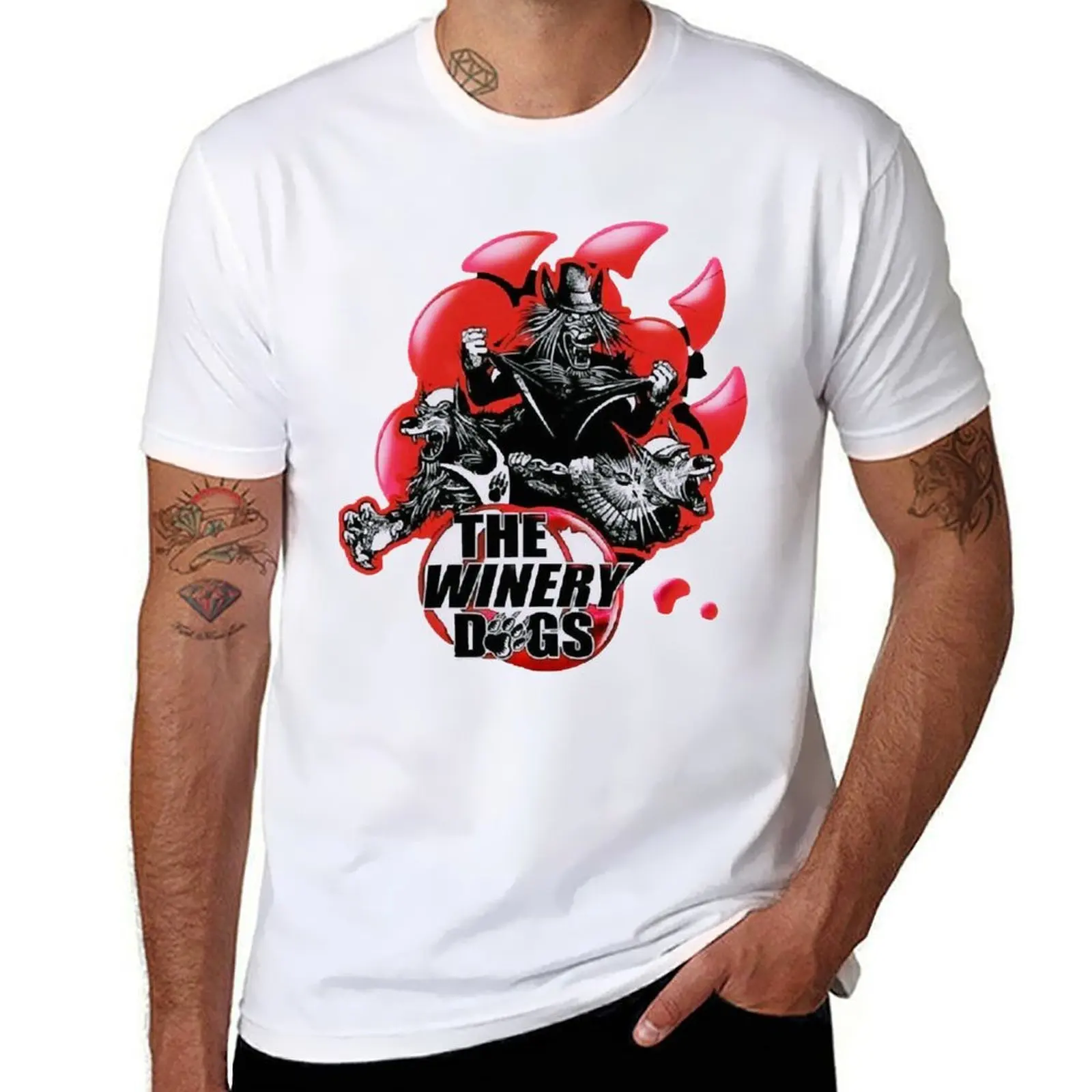 

The Winery Dogs Band T-Shirt black cotton t-shirt plain for man package man t shirt heavy cotton T-Shirt